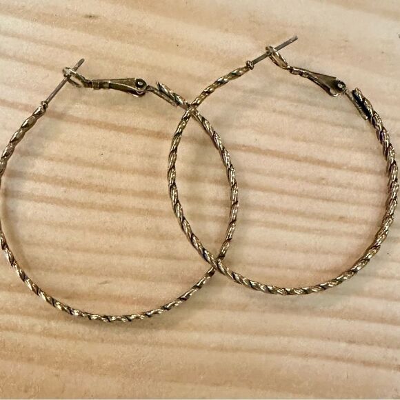 Elegant Gold Hoop Earrings - Picture 1 of 3